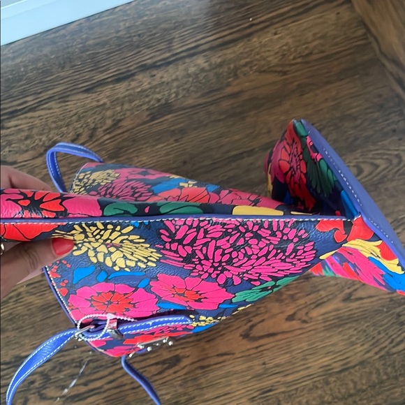 Nine West Blue and Pink Floral Tote Bag - Picture 7 of 8